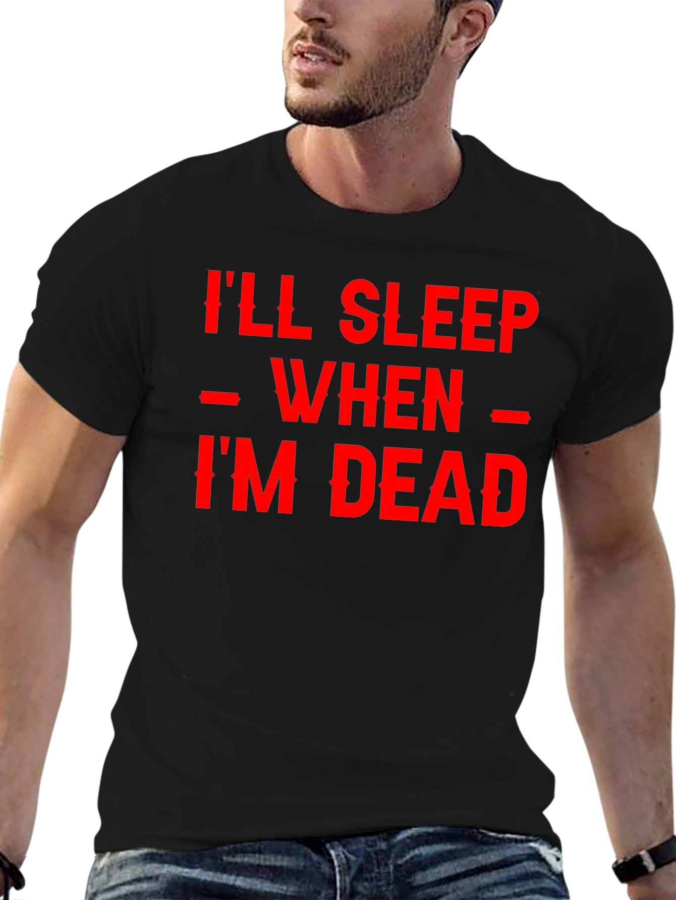 Camiseta Negra - Ill Sleep When Im Dead