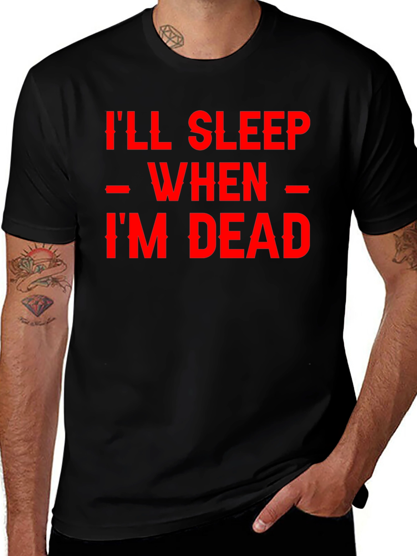 Camiseta Negra - Ill Sleep When Im Dead