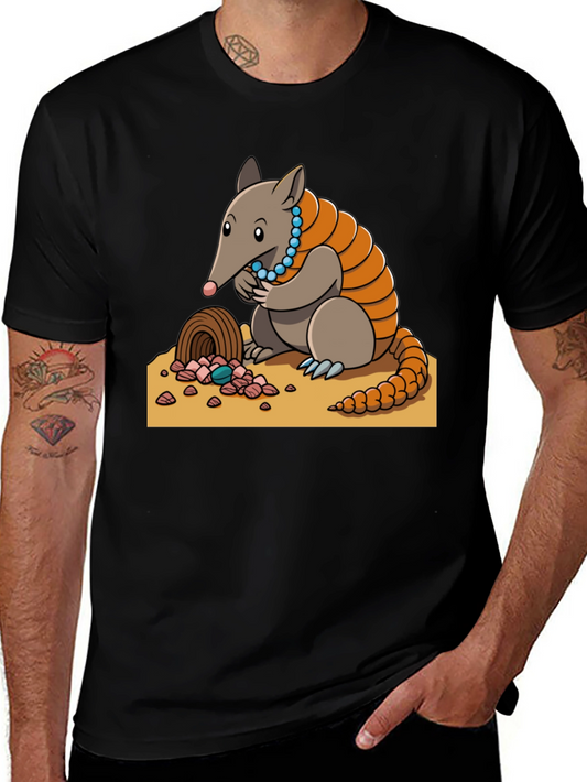 Camiseta Negra con Diseño de Armadillo Joyero