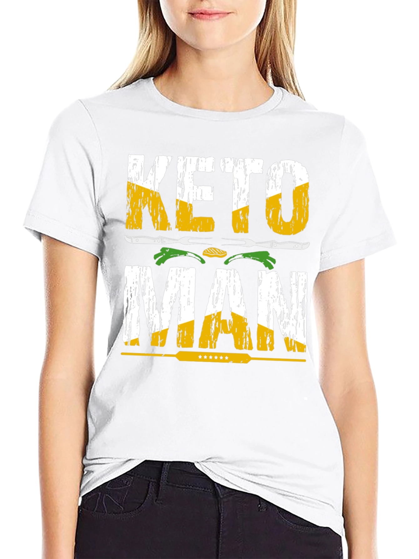 Camiseta Hombre Keto Man - Diseño Gráfico