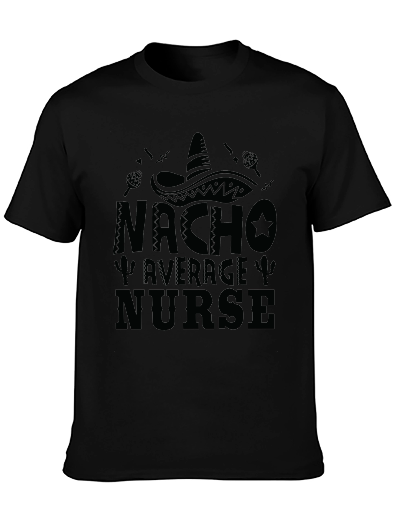 Camiseta Negra Nacho Average Nurse