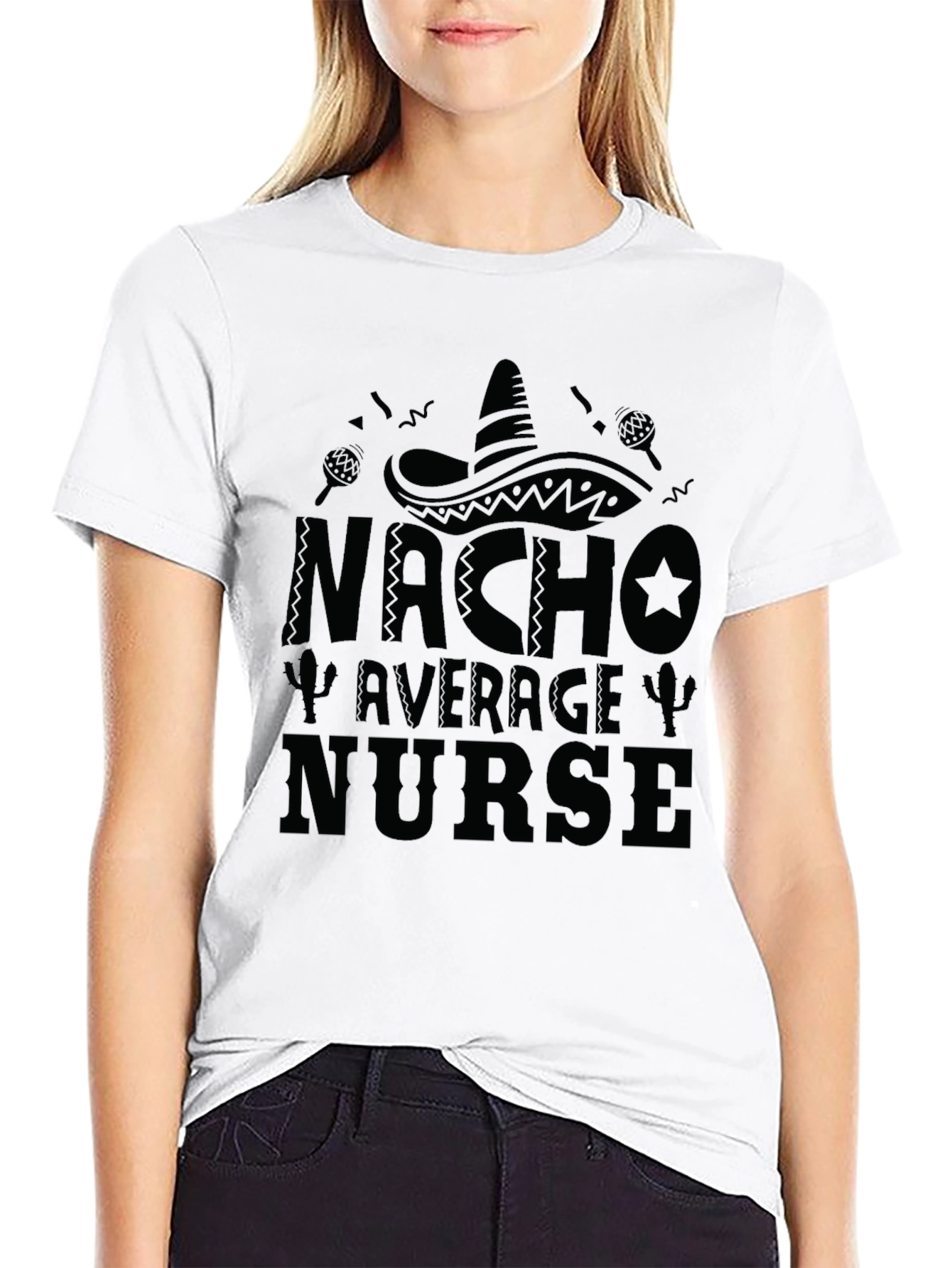 Camiseta Negra Nacho Average Nurse
