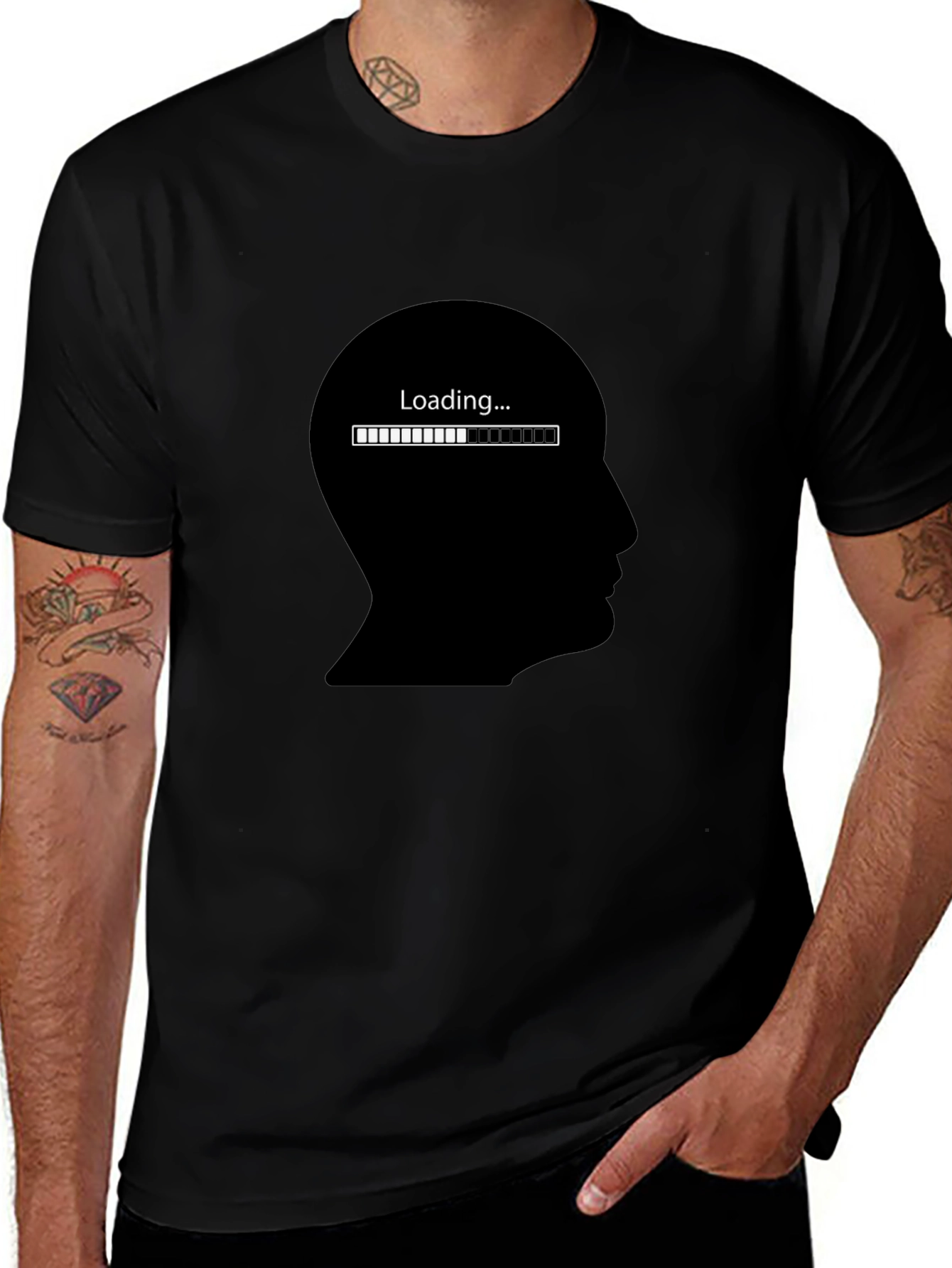 Camiseta Hombre Negra - Loading...