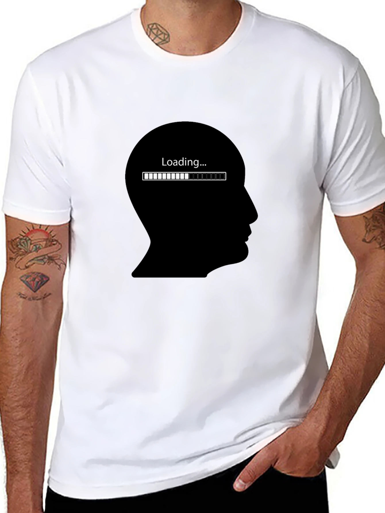 Camiseta Hombre Negra - Loading...