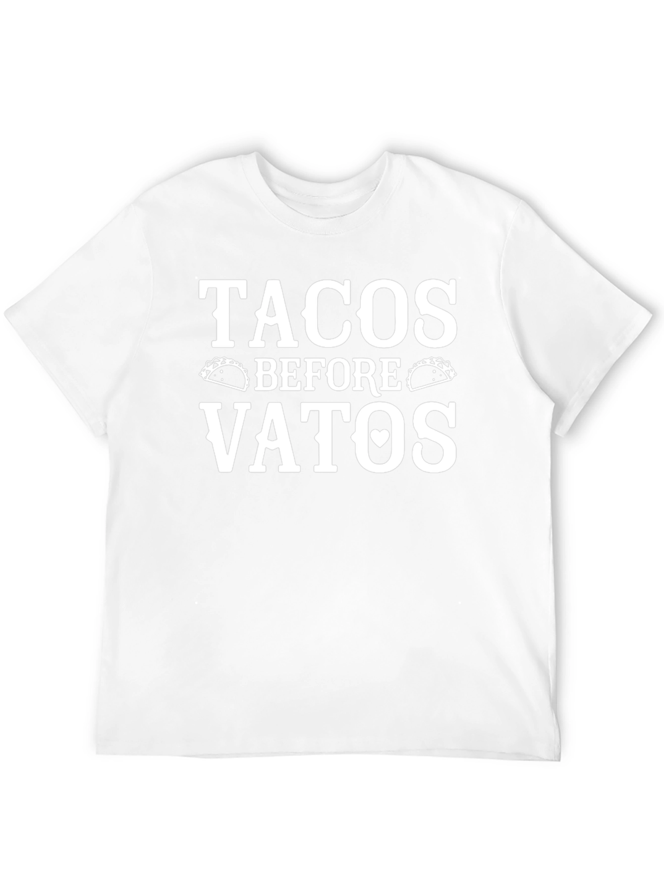 Camiseta Negra Tacos Before Vatos Divertida