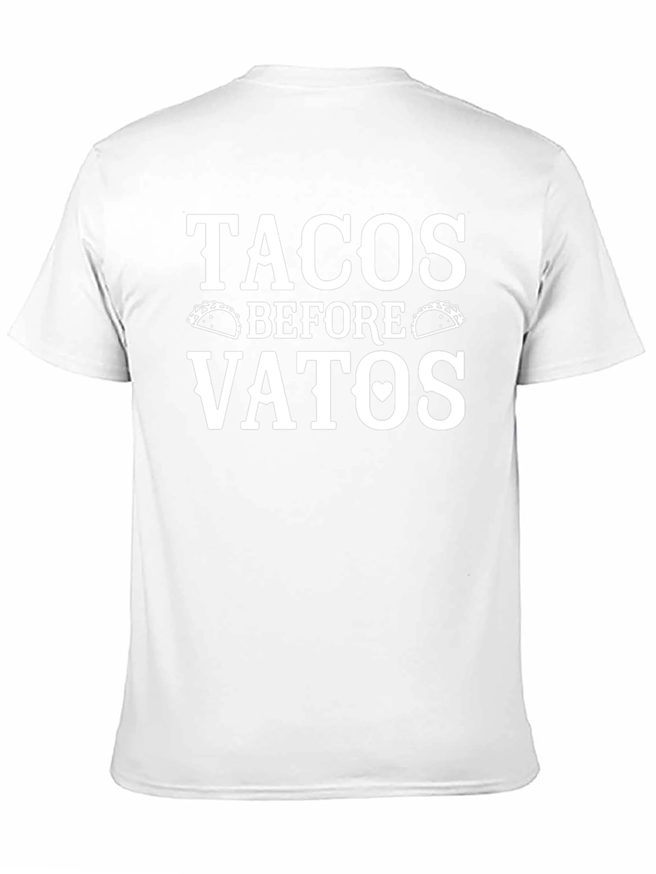 Camiseta Negra Tacos Before Vatos Divertida