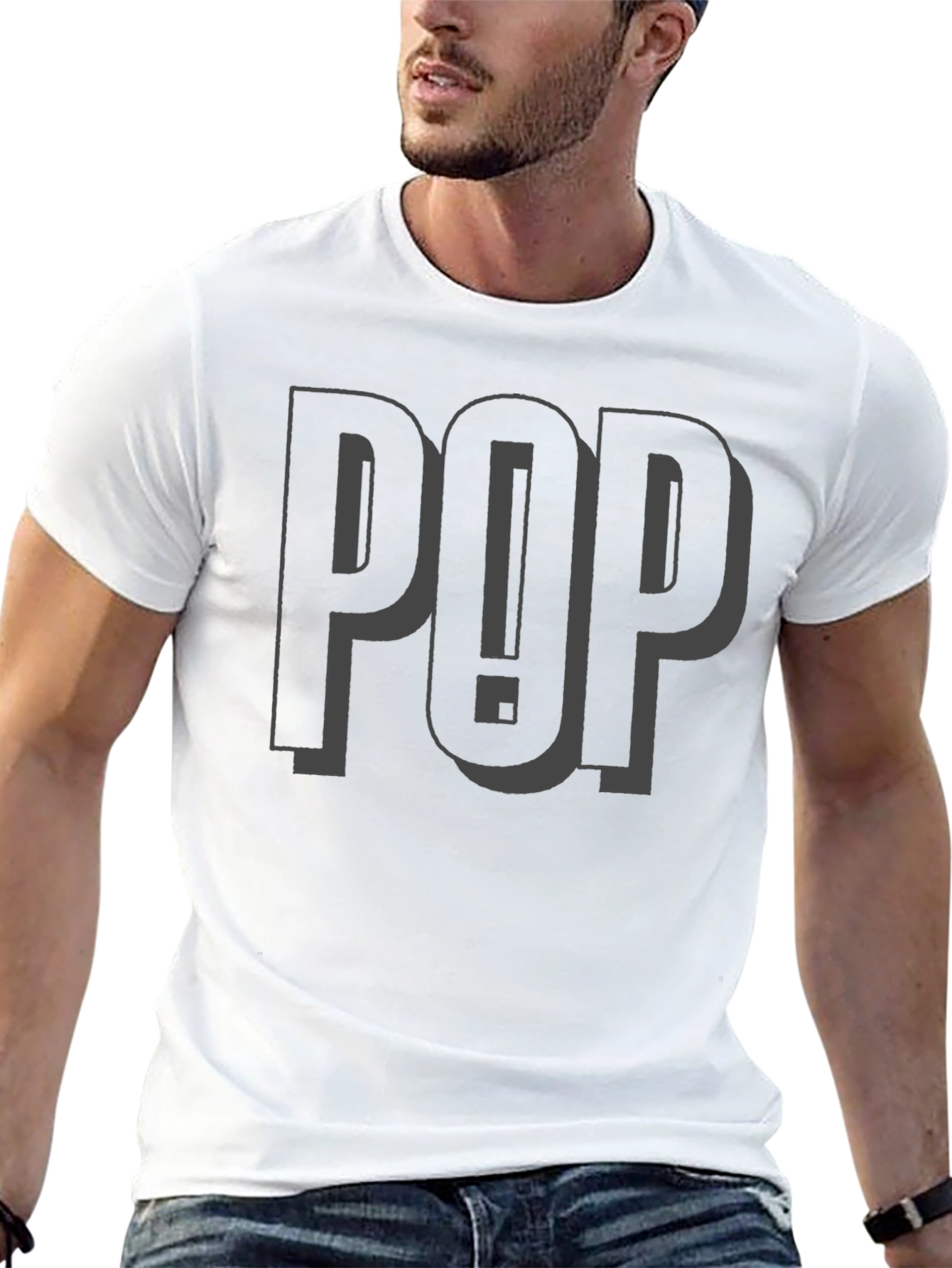 Camiseta Negra POP!: Estilo Urbano y Llamativo