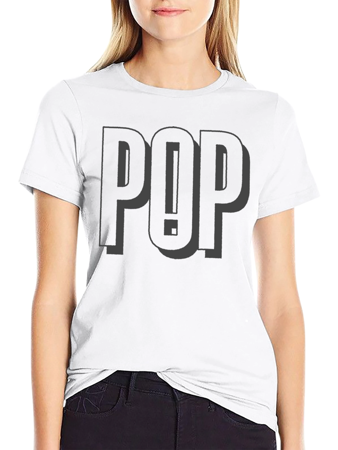 Camiseta Negra POP!: Estilo Urbano y Llamativo