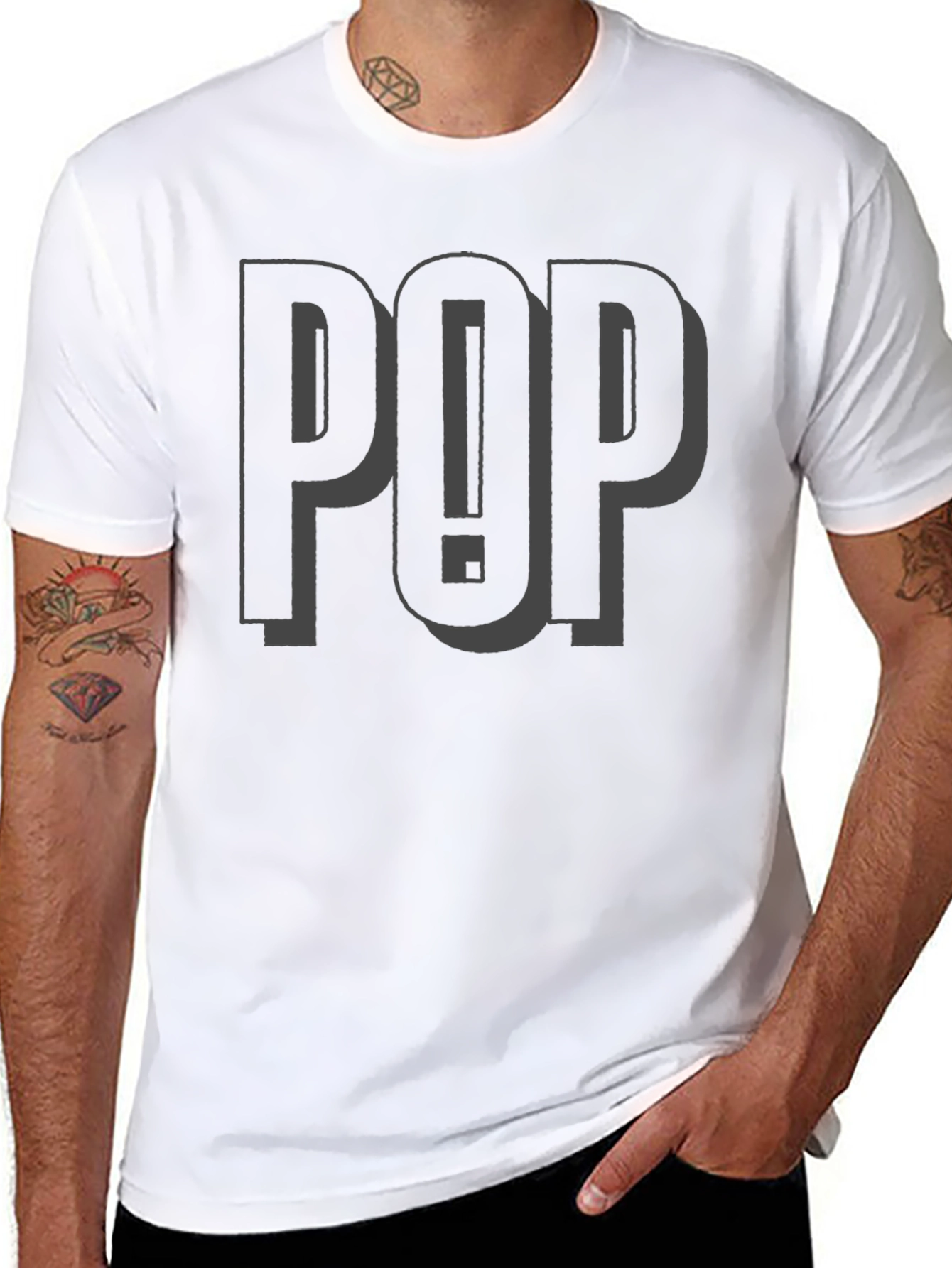 Camiseta Negra POP!: Estilo Urbano y Llamativo