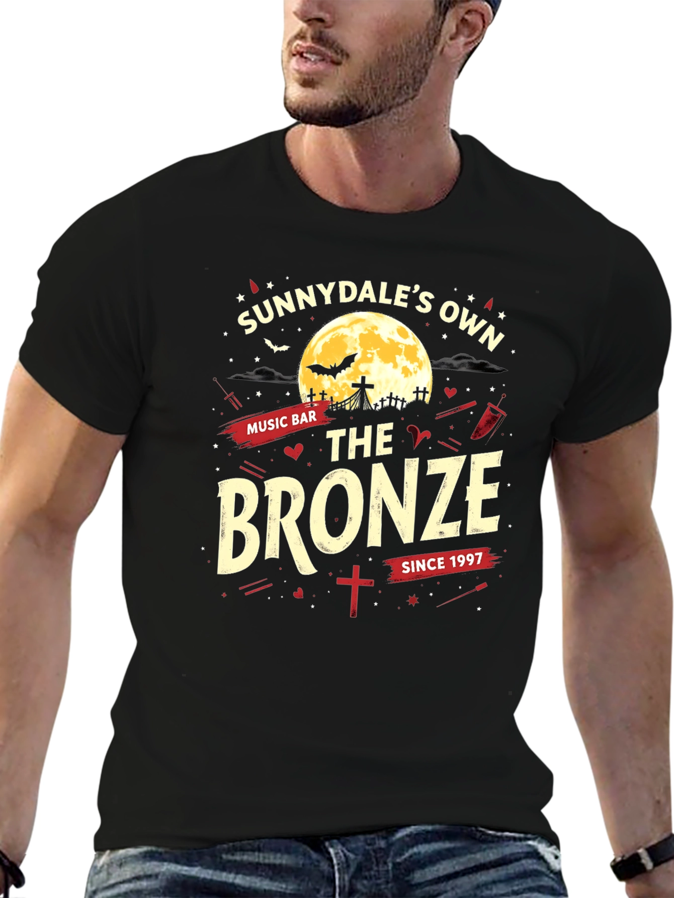 Camiseta Negra: The Bronze Sunnydales Own