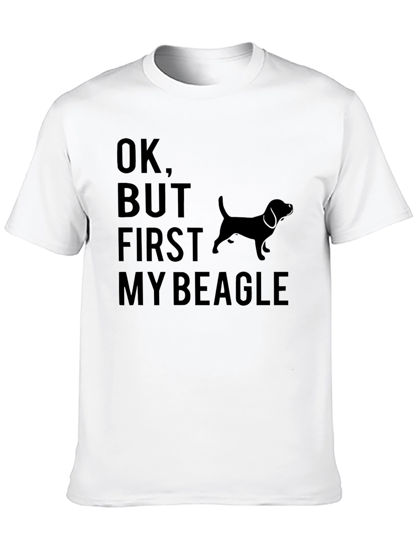 Camiseta Negra Ok But First My Beagle