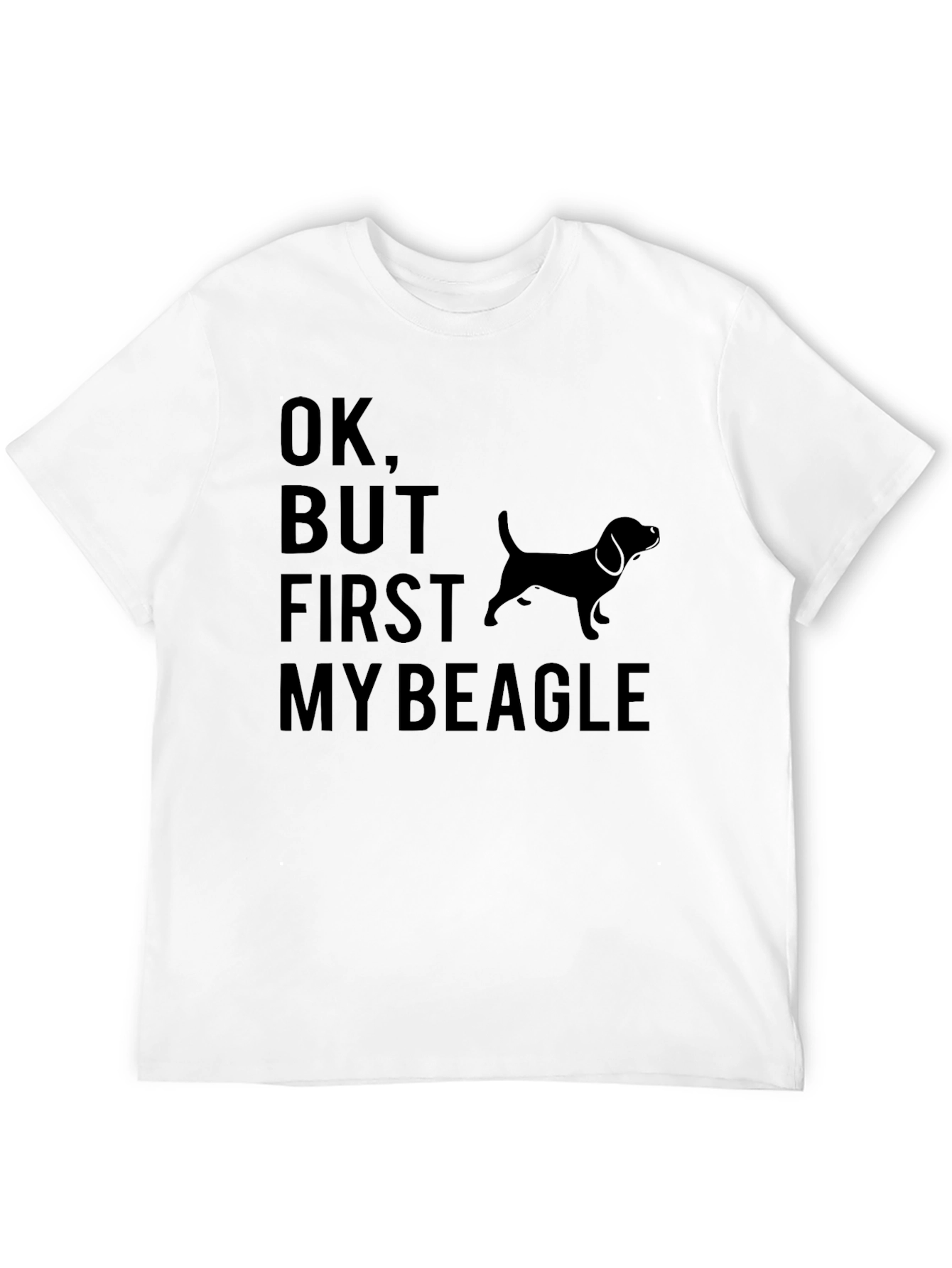 Camiseta Negra Ok But First My Beagle