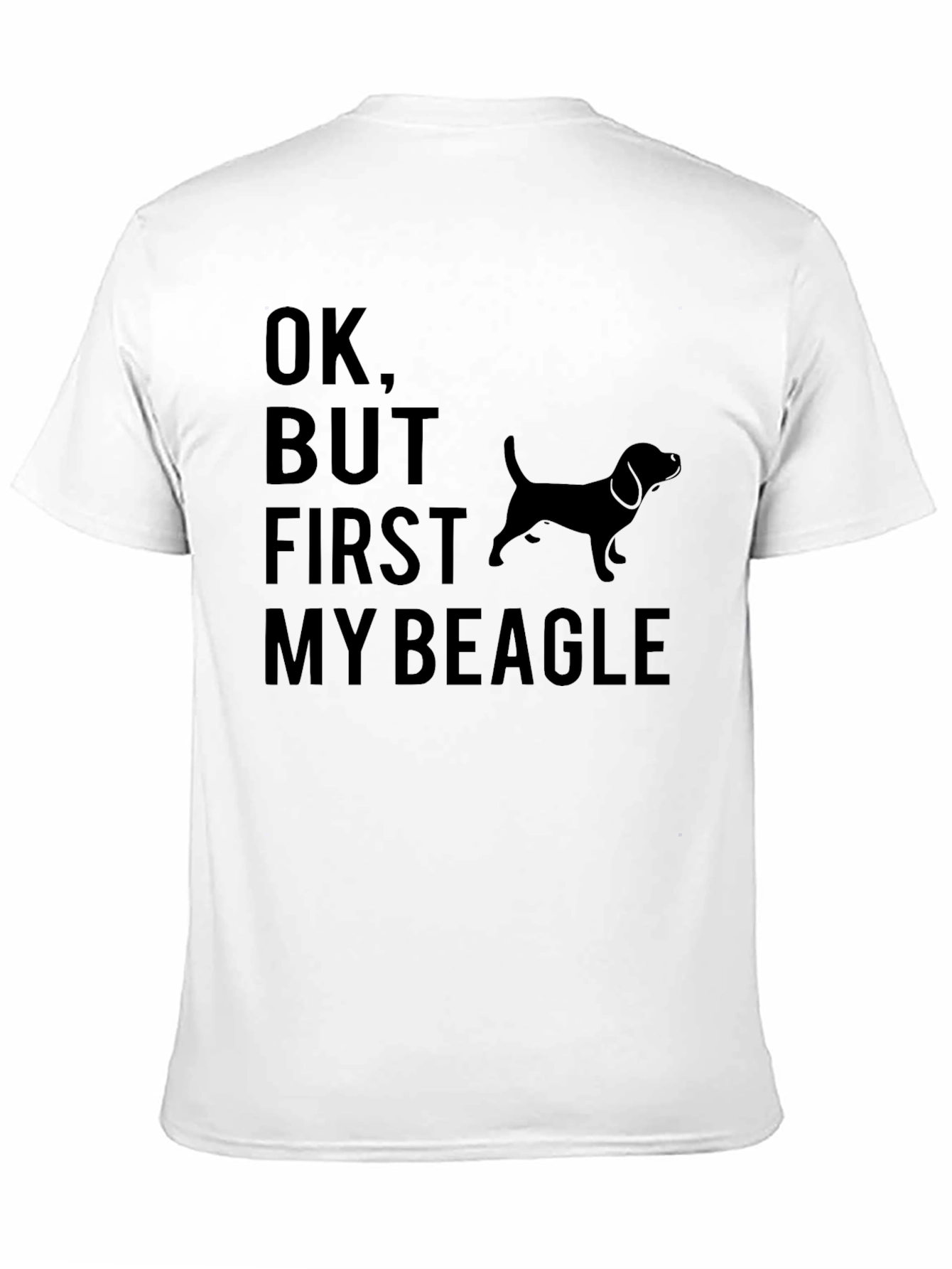 Camiseta Negra Ok But First My Beagle