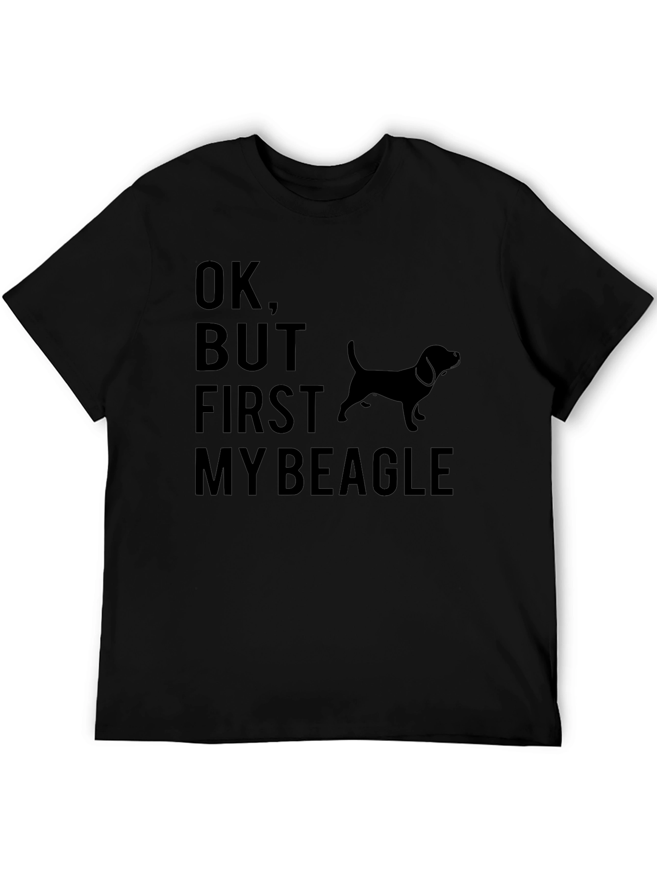 Camiseta Negra Ok But First My Beagle
