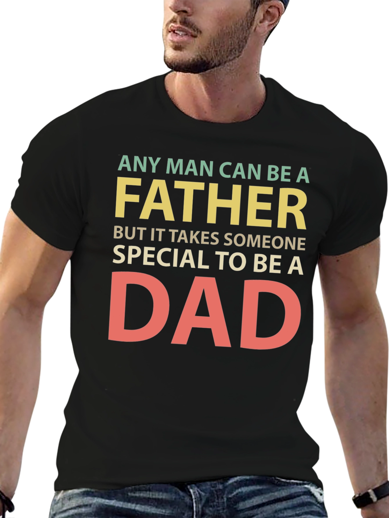 Camiseta Negra Padre Especial para Hombre