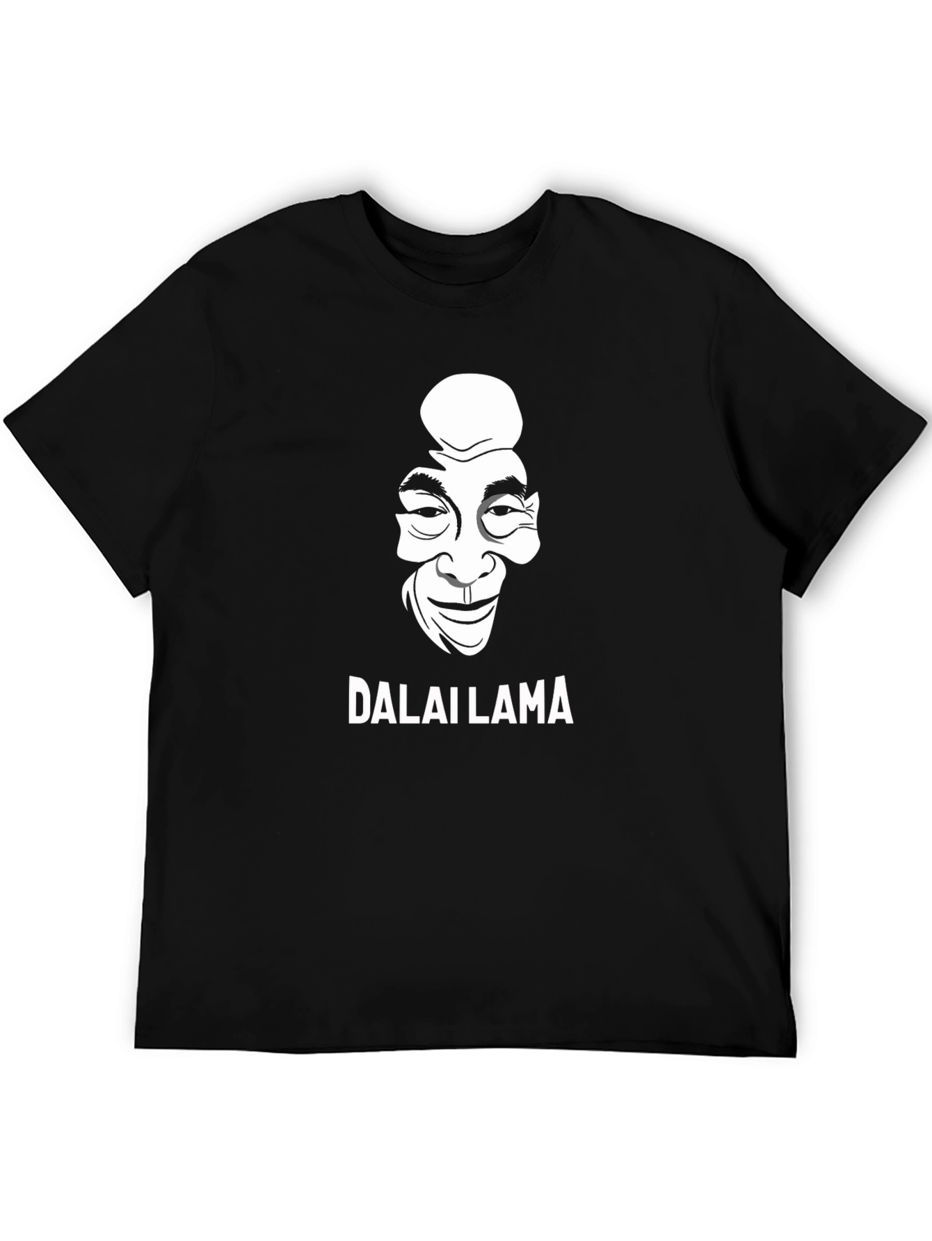 Camiseta Negra Dalai Lama - Diseño Exclusivo Algodón