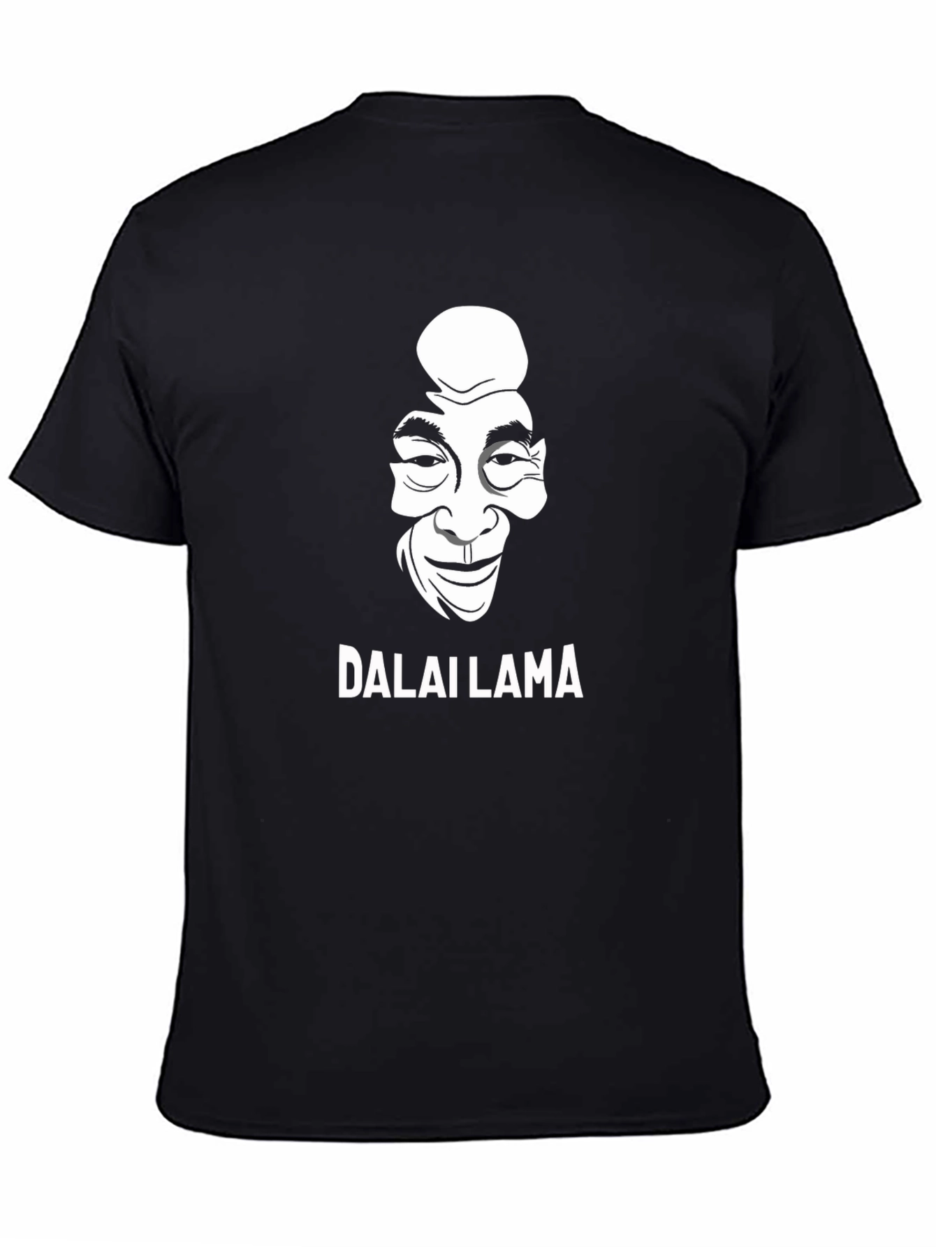 Camiseta Negra Dalai Lama - Diseño Exclusivo Algodón