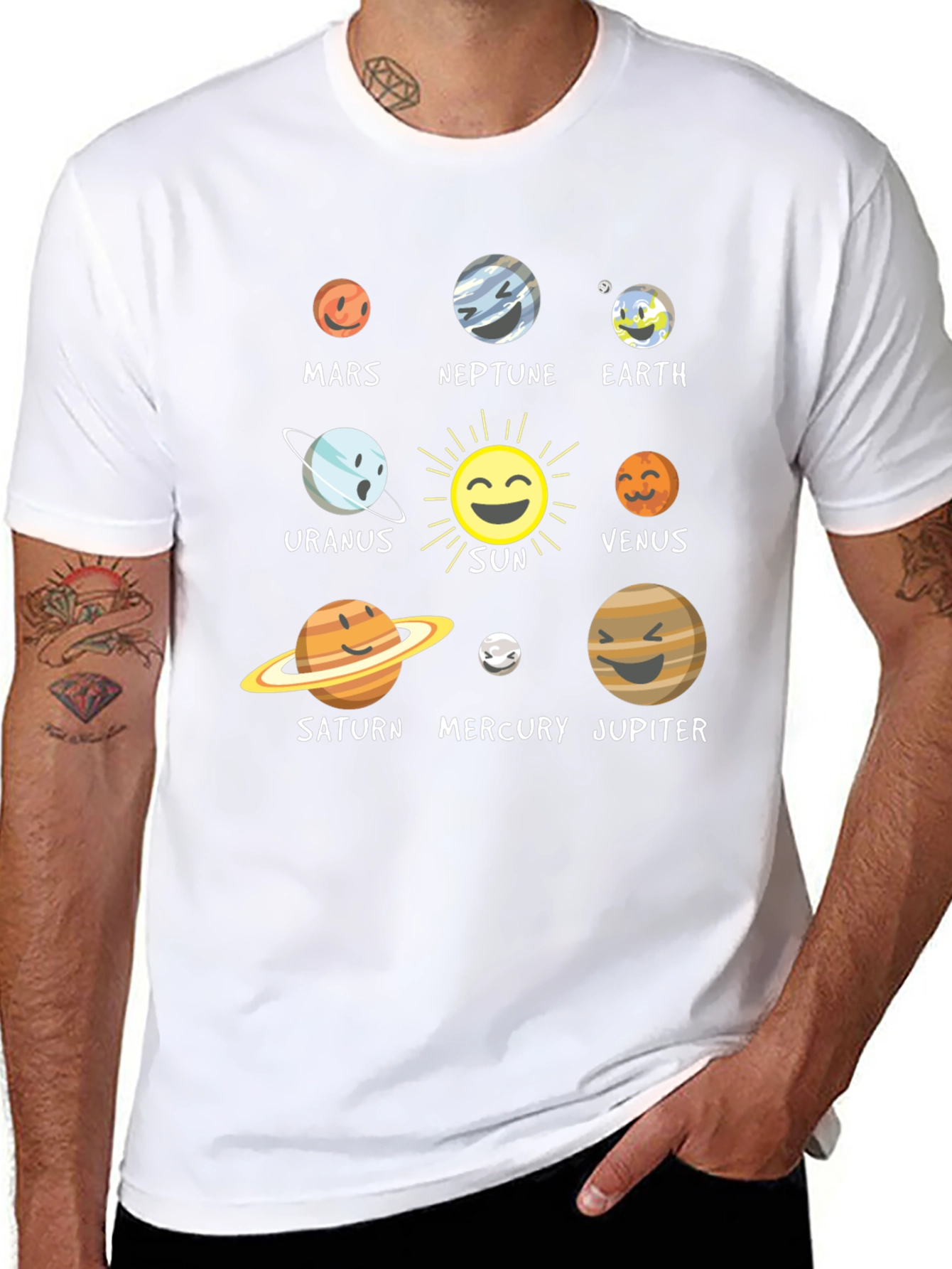 Camiseta Sistema Solar para Hombre