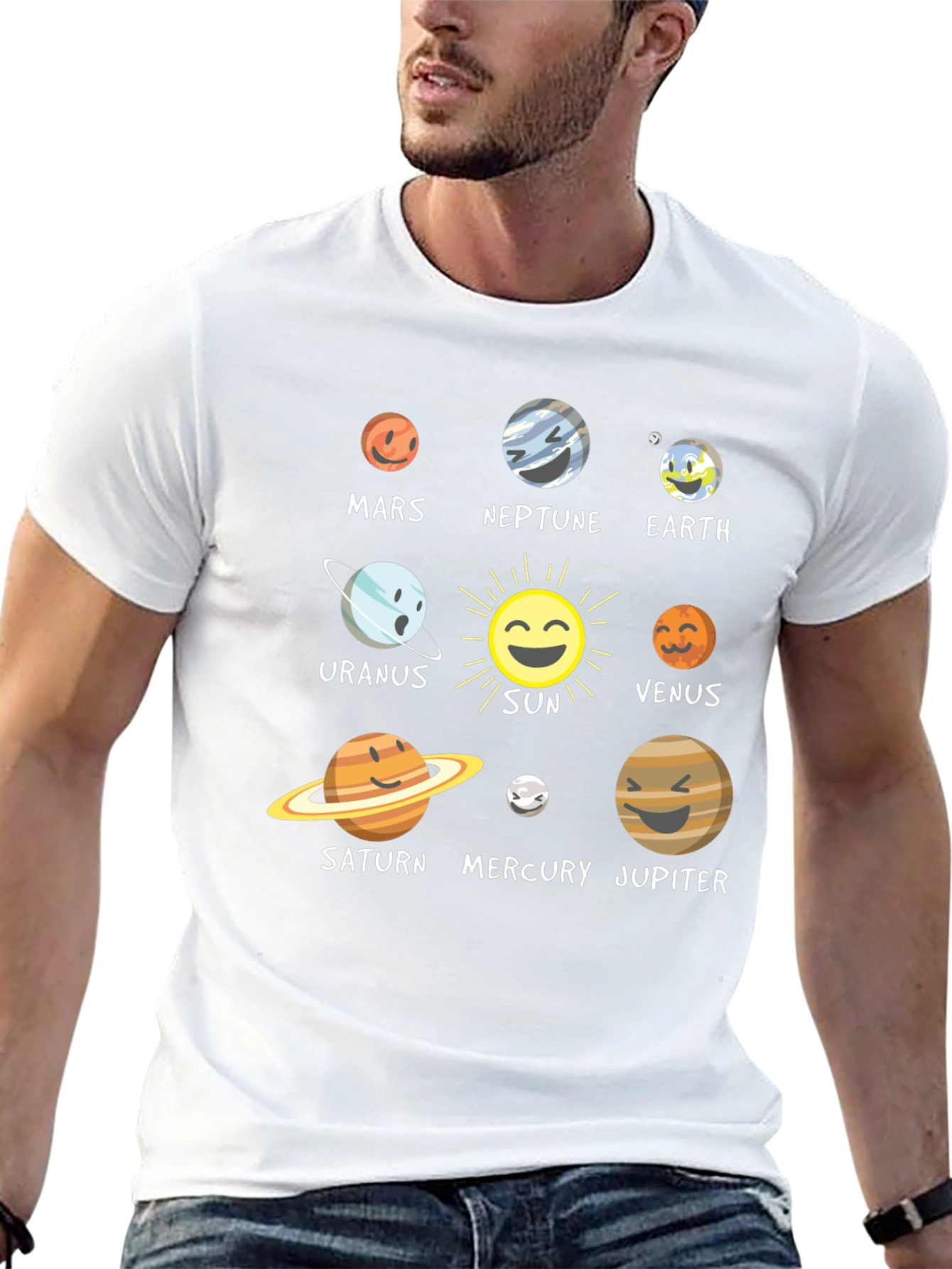 Camiseta Sistema Solar para Hombre