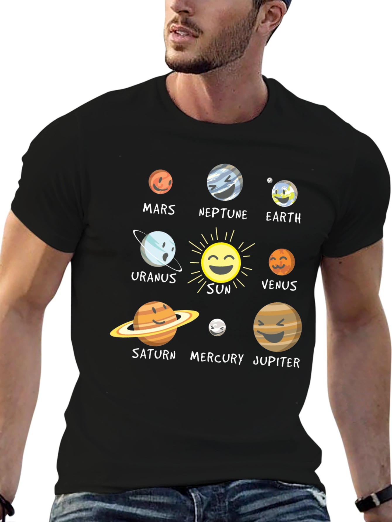 Camiseta Sistema Solar para Hombre