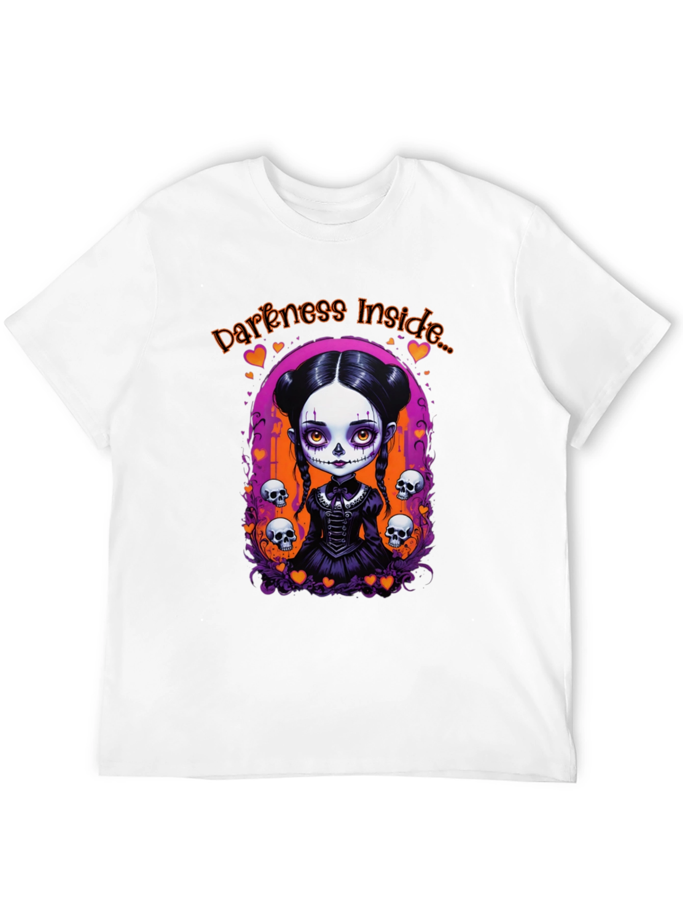 Camiseta Negra: Miércoles Addams - Oscuridad Interior