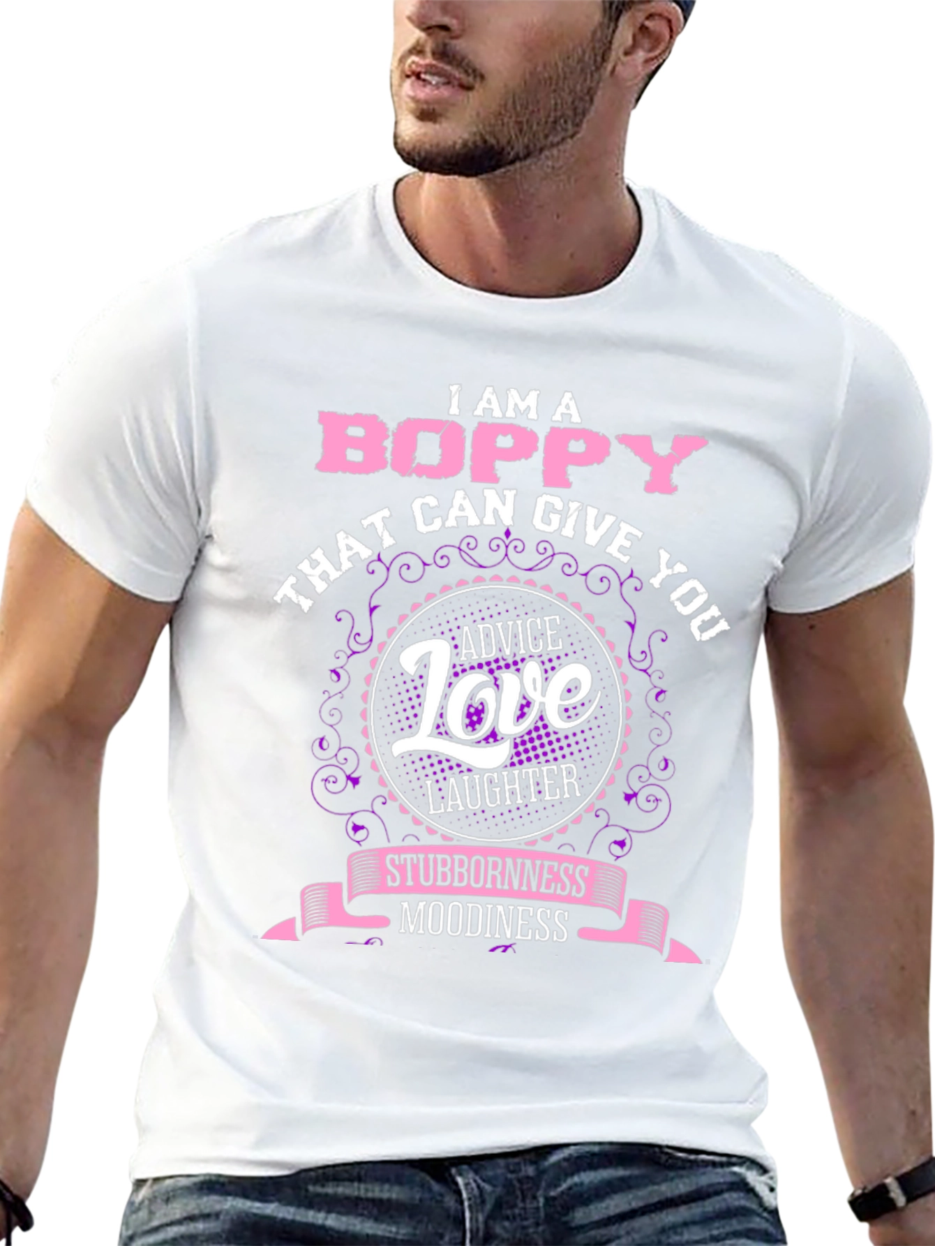 Camiseta Negra Boppy: Consejos Amor y Risas