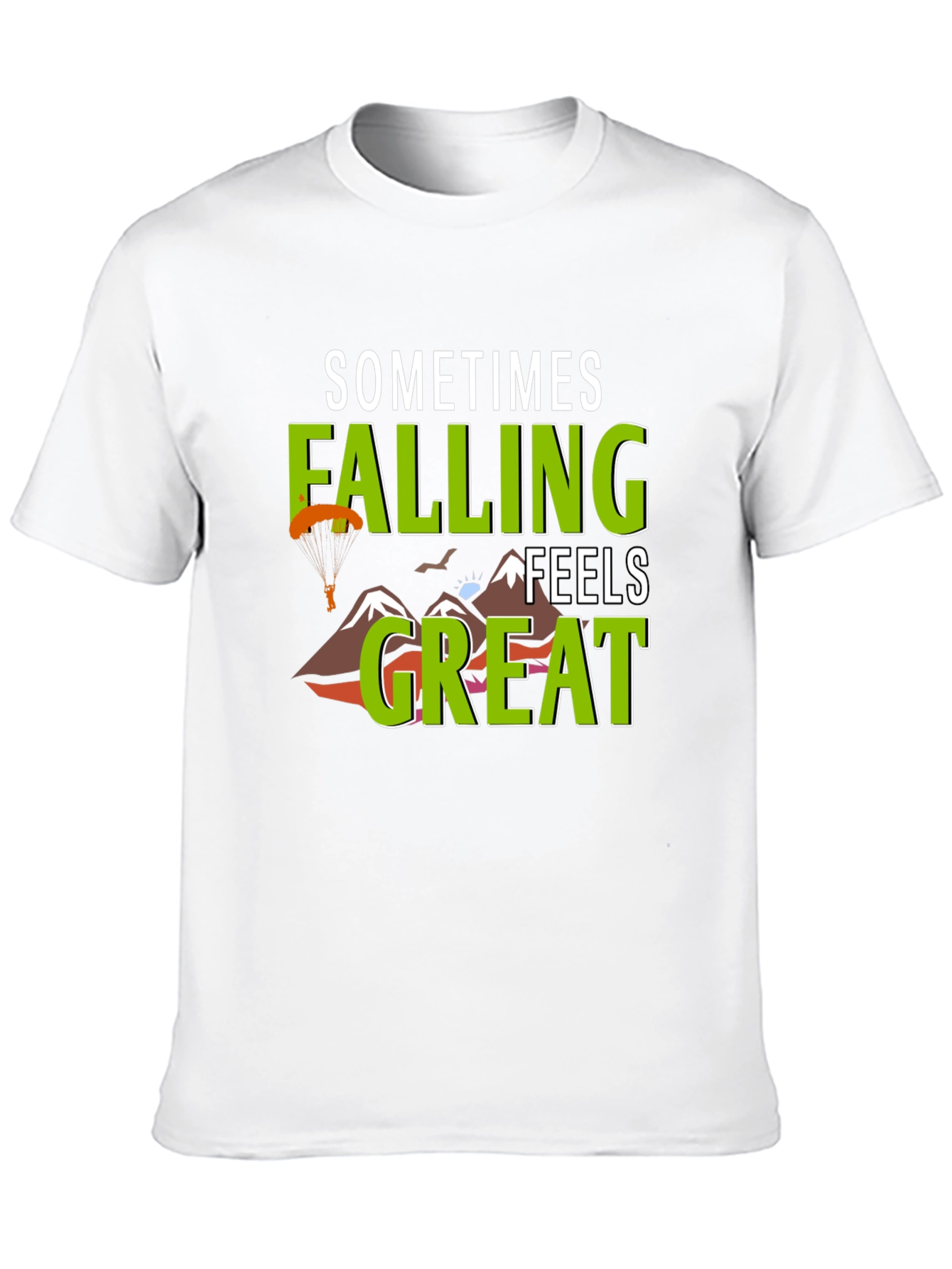 Camiseta Negra Sometimes Falling Feels Great