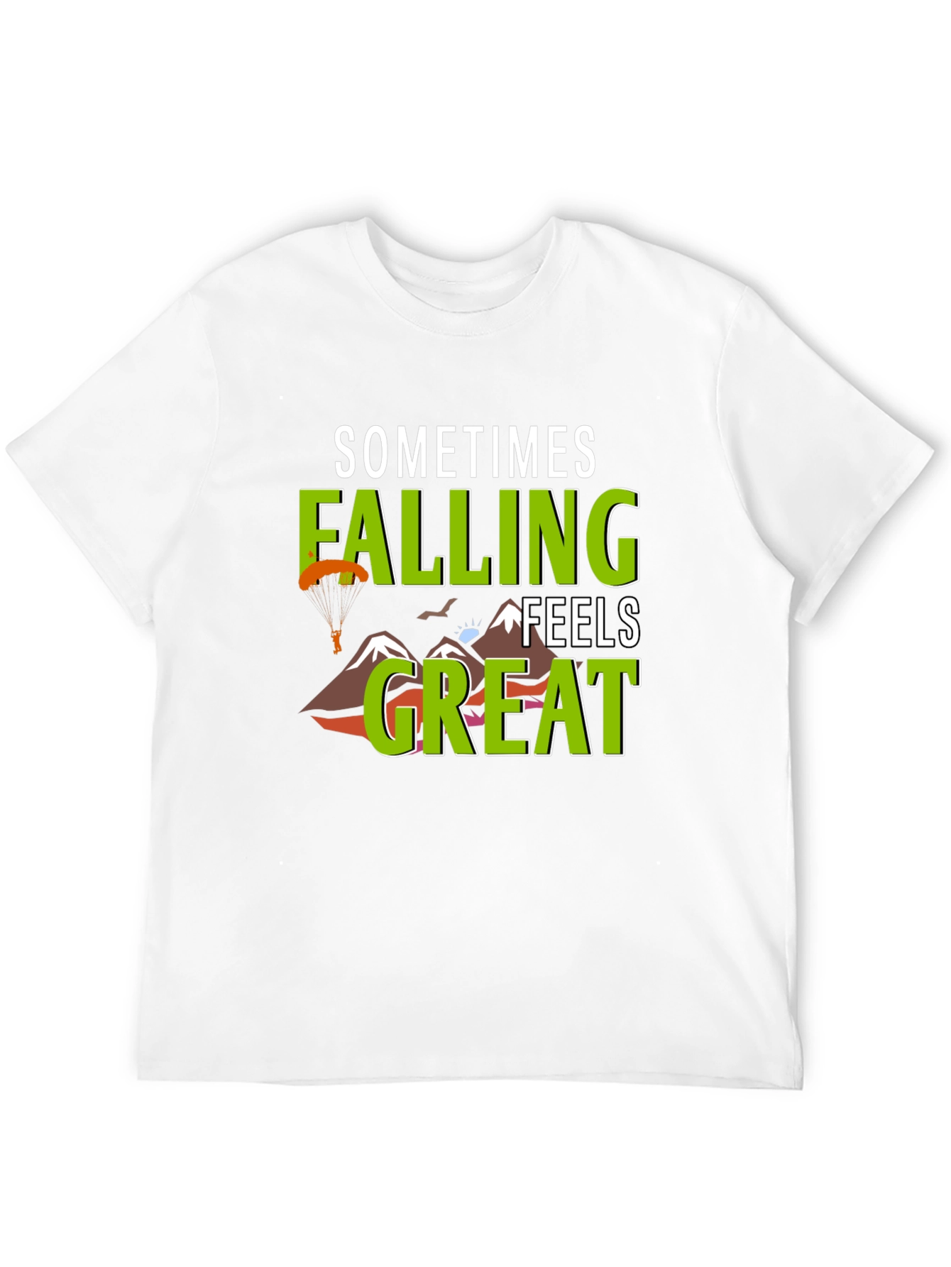 Camiseta Negra Sometimes Falling Feels Great