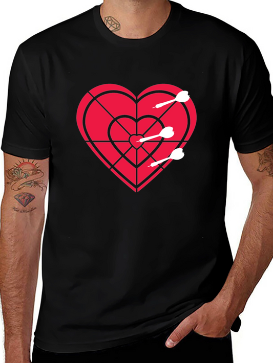 Camiseta Negra con Diana de Corazón y Dardos