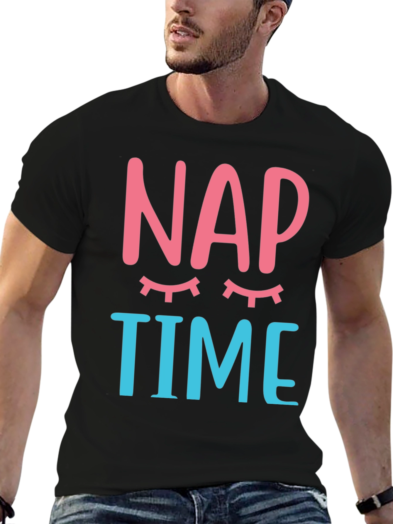Camiseta Hombre Negra Nap Time