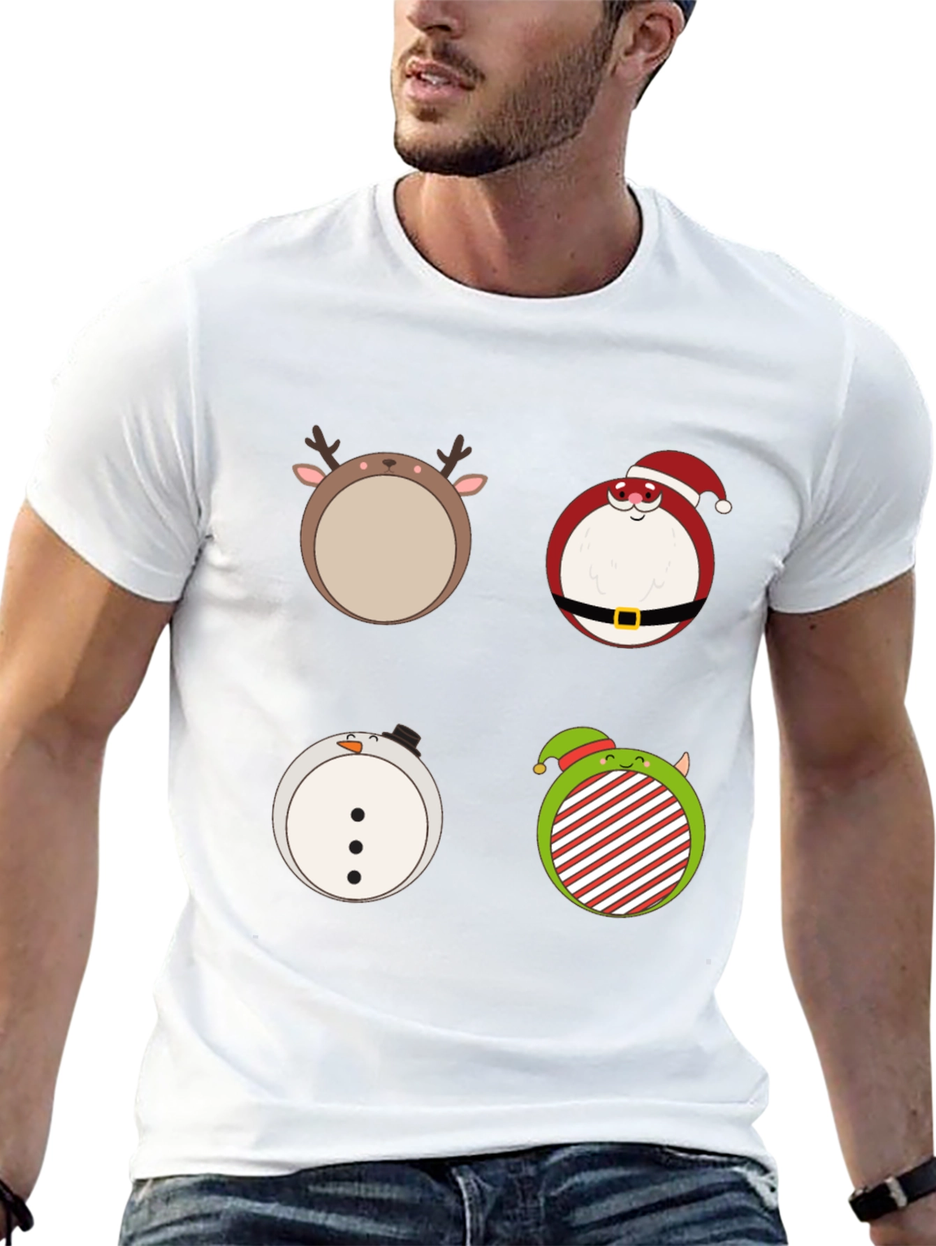 Camiseta Navideña con Adorables Dibujos