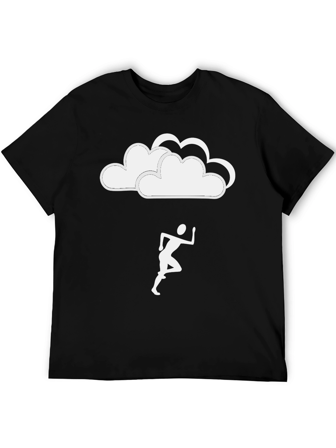 Camiseta Negra Nube Corredor Hombre