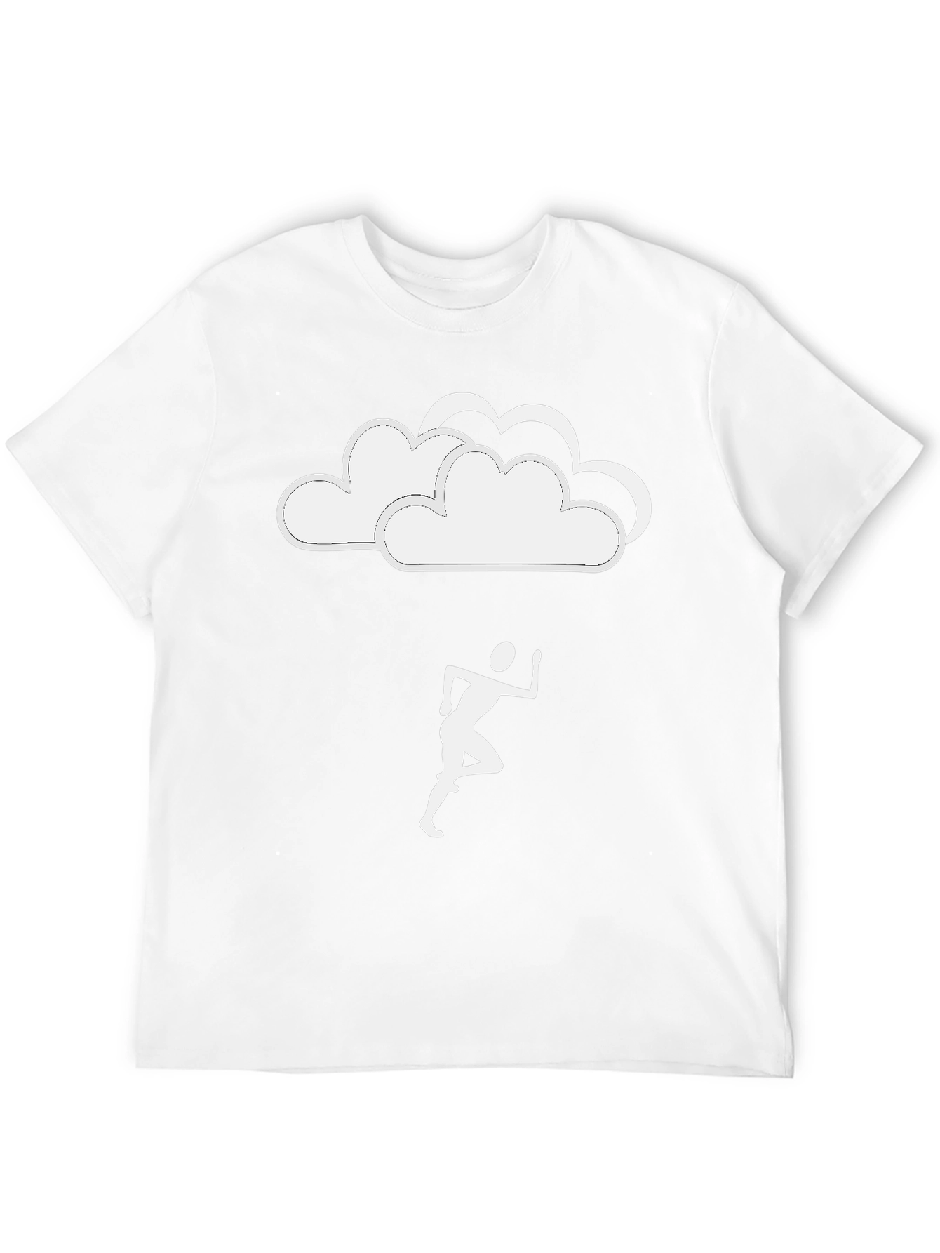 Camiseta Negra Nube Corredor Hombre