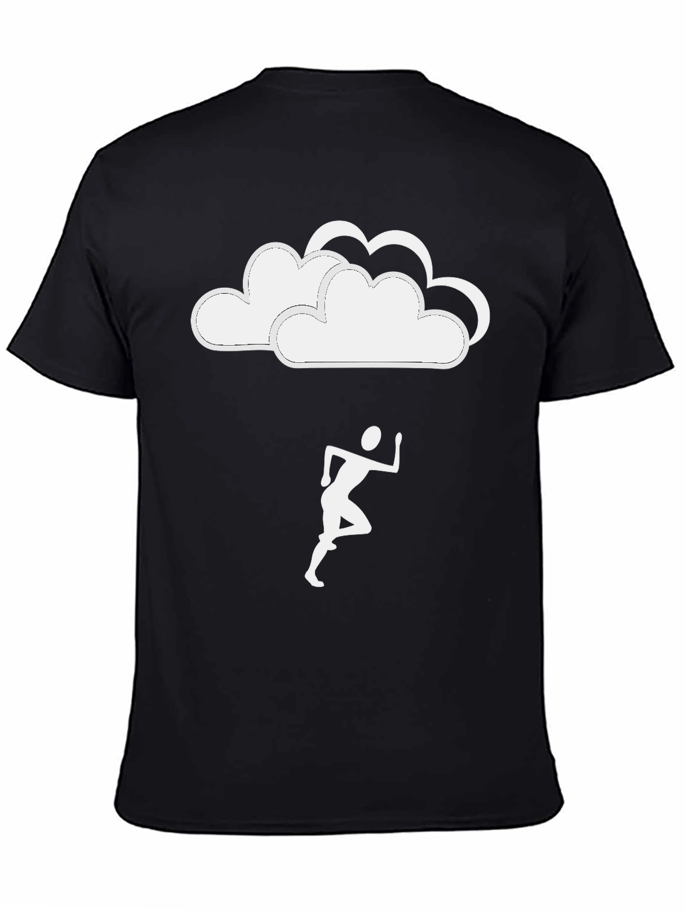 Camiseta Negra Nube Corredor Hombre
