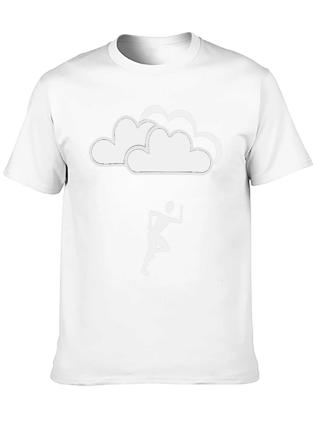 Camiseta Negra Nube Corredor Hombre