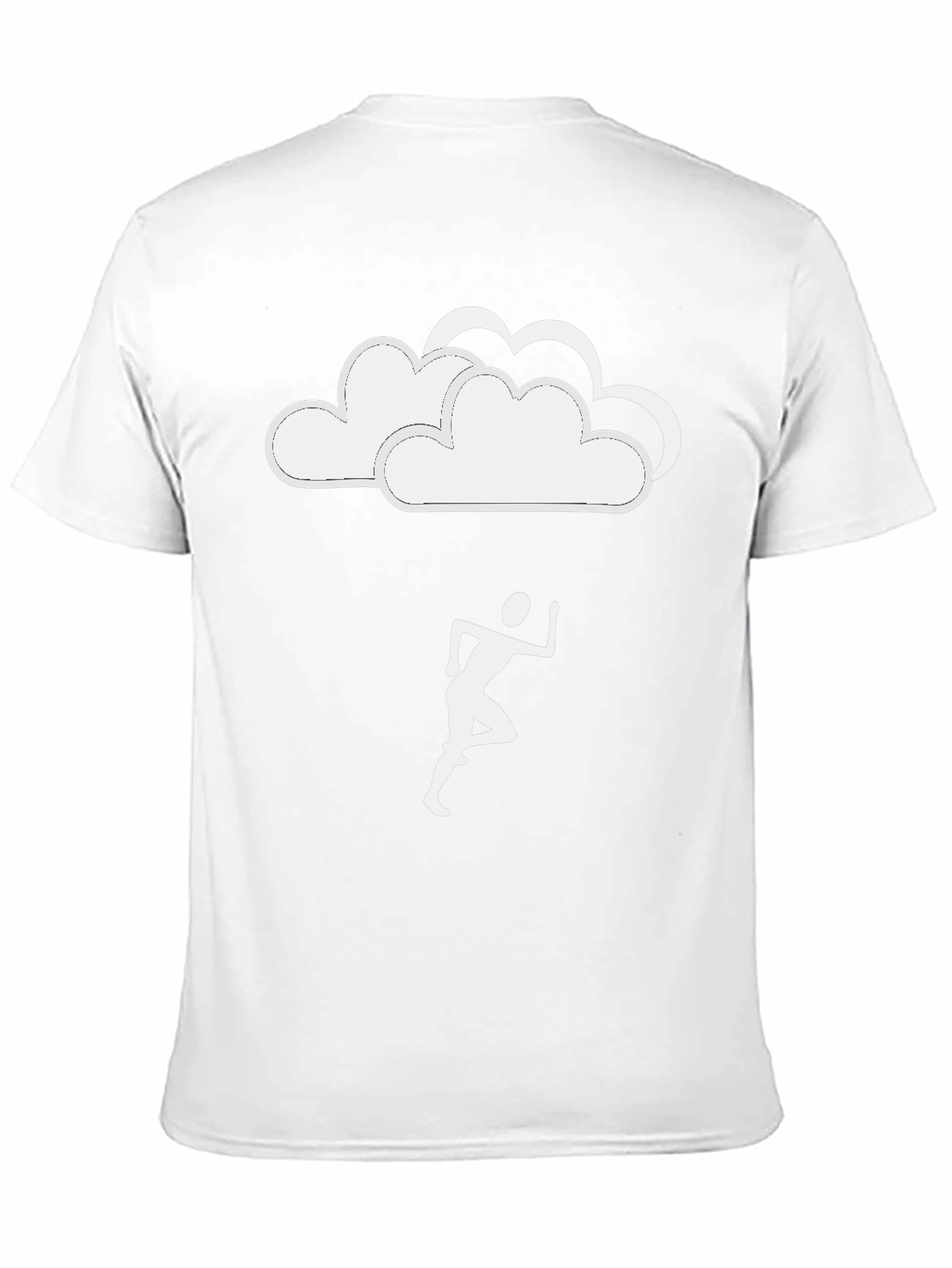 Camiseta Negra Nube Corredor Hombre