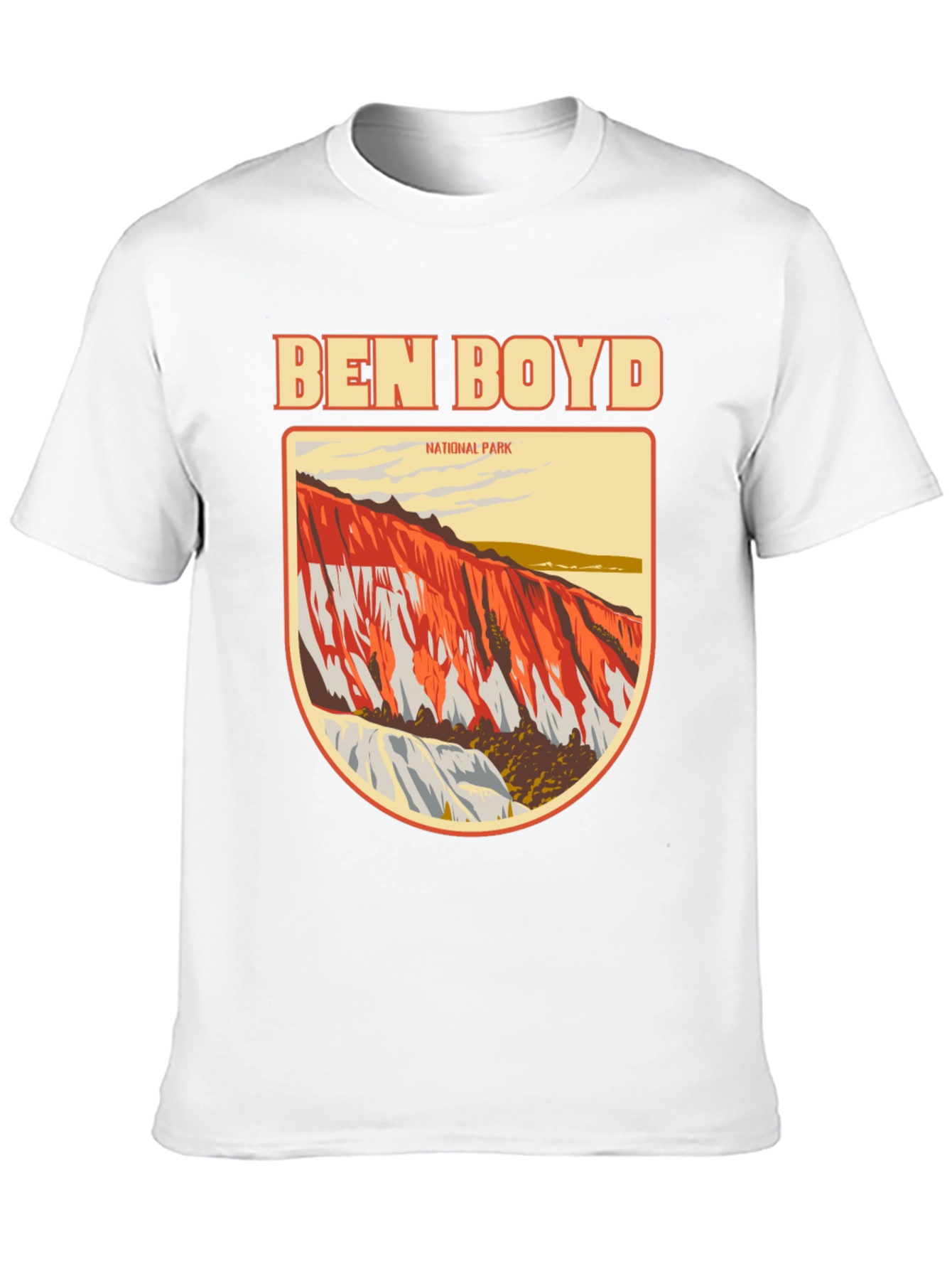 Camiseta Negra Ben Boyd National Park para Hombre