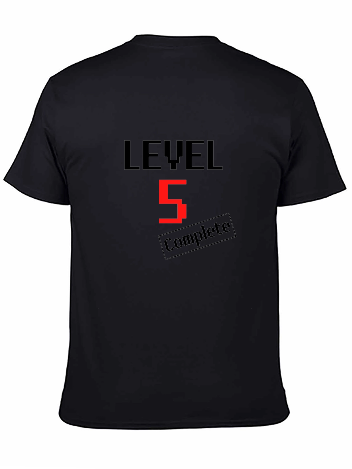 Camiseta Negra Nivel 5 Completado
