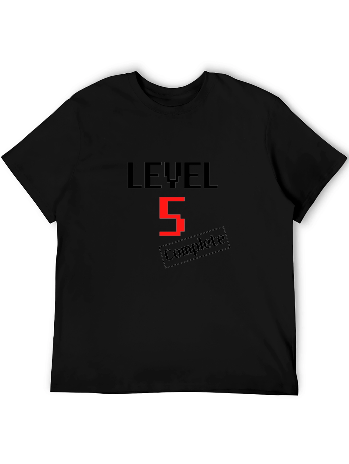Camiseta Negra Nivel 5 Completado