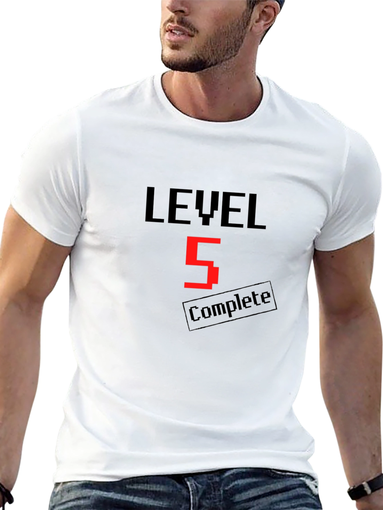 Camiseta Negra Nivel 5 Completado