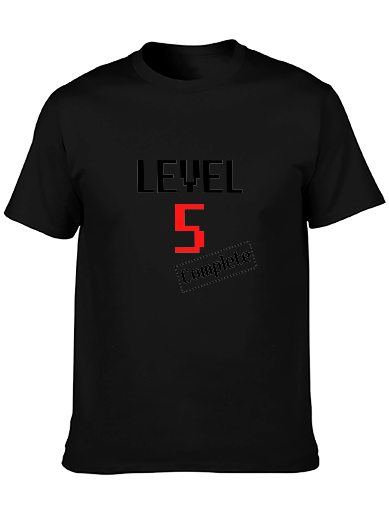 Camiseta Negra Nivel 5 Completado