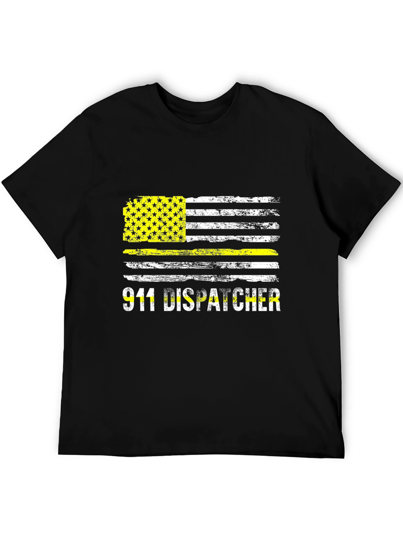 Camiseta 911 Dispatcher Bandera Grunge