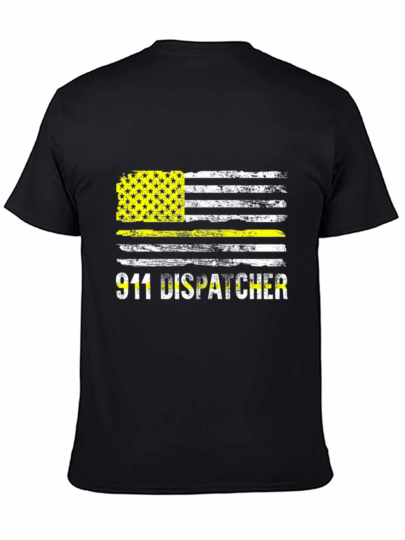 Camiseta 911 Dispatcher Bandera Grunge