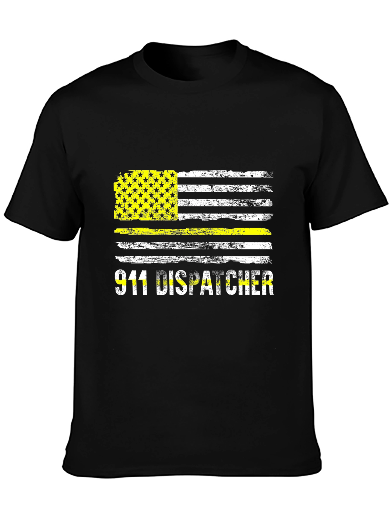 Camiseta 911 Dispatcher Bandera Grunge