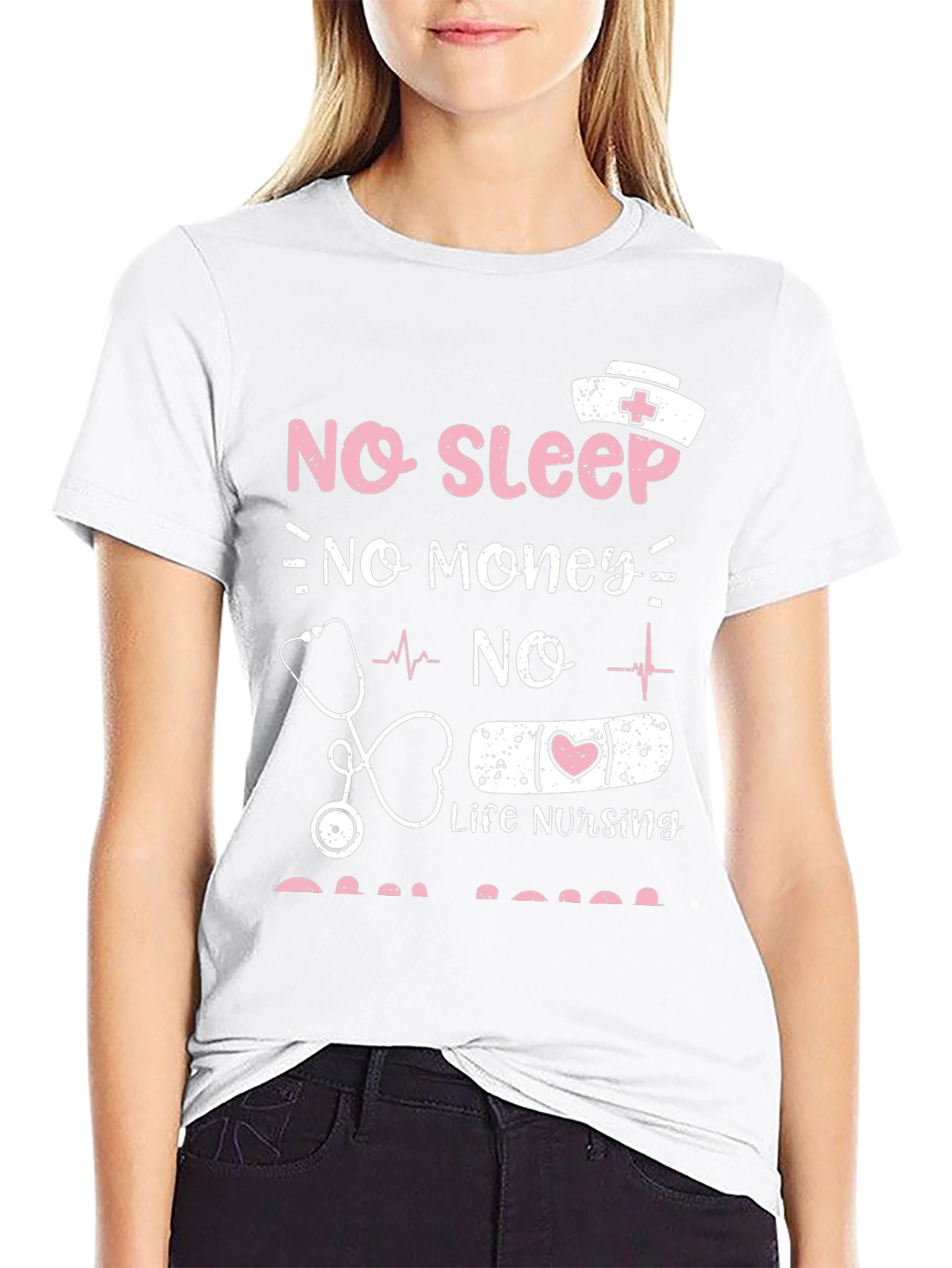 Camiseta No Sleep No Money No Life Nursing