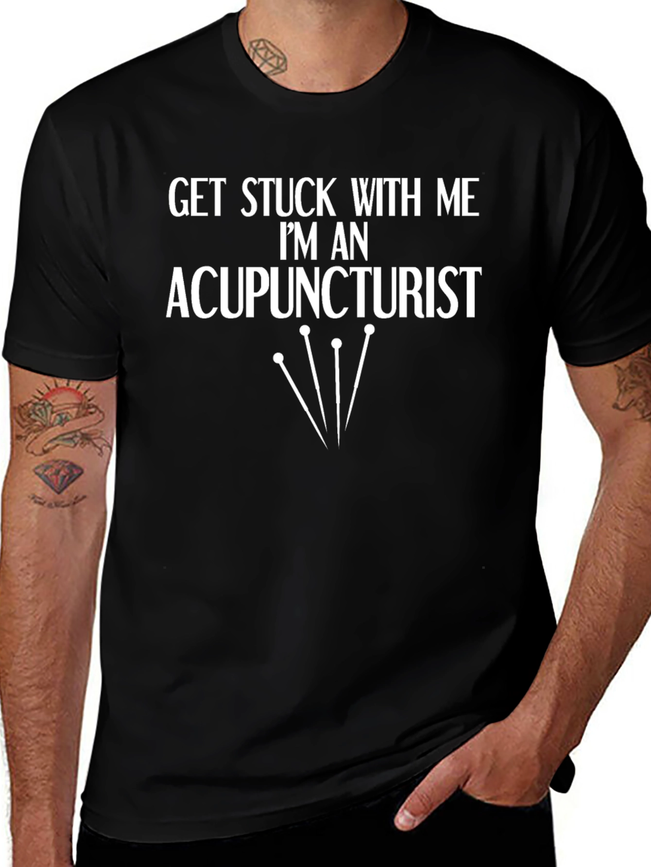 Camiseta Negra Acupunturista: ¡Déjate Pinchar con Estilo!