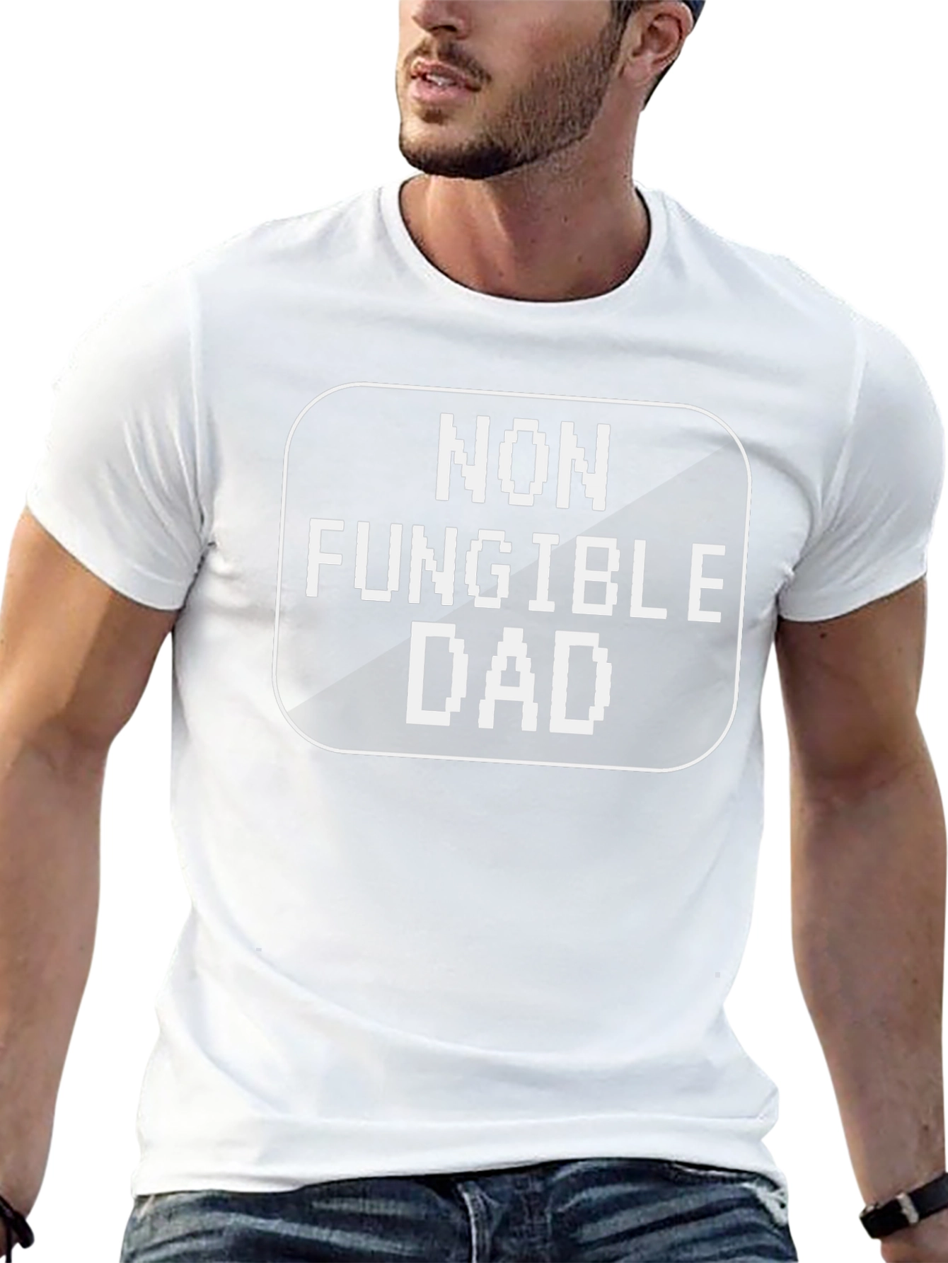 Camiseta Negra Non Fungible Dad para Papás Modernos