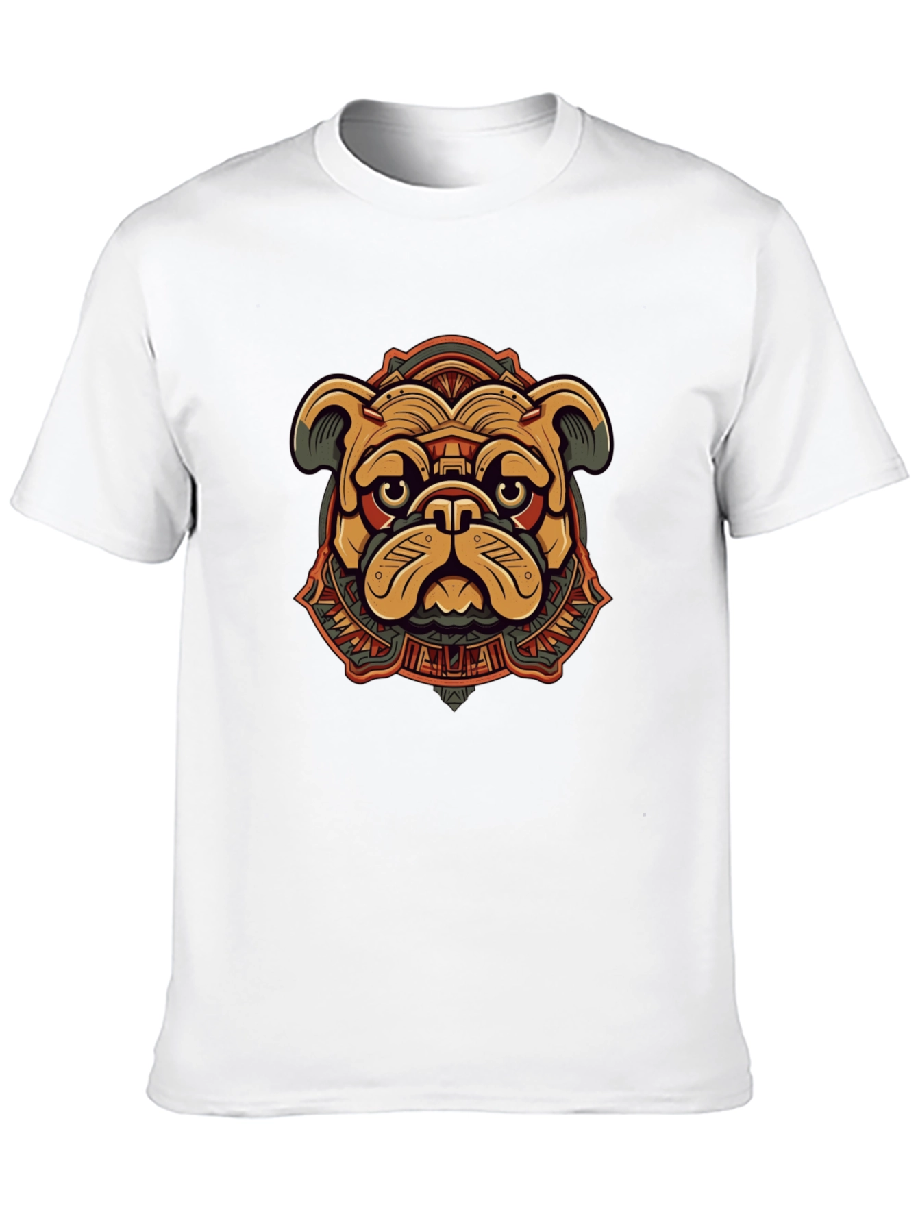 Camiseta Negra Bulldog Estilizado