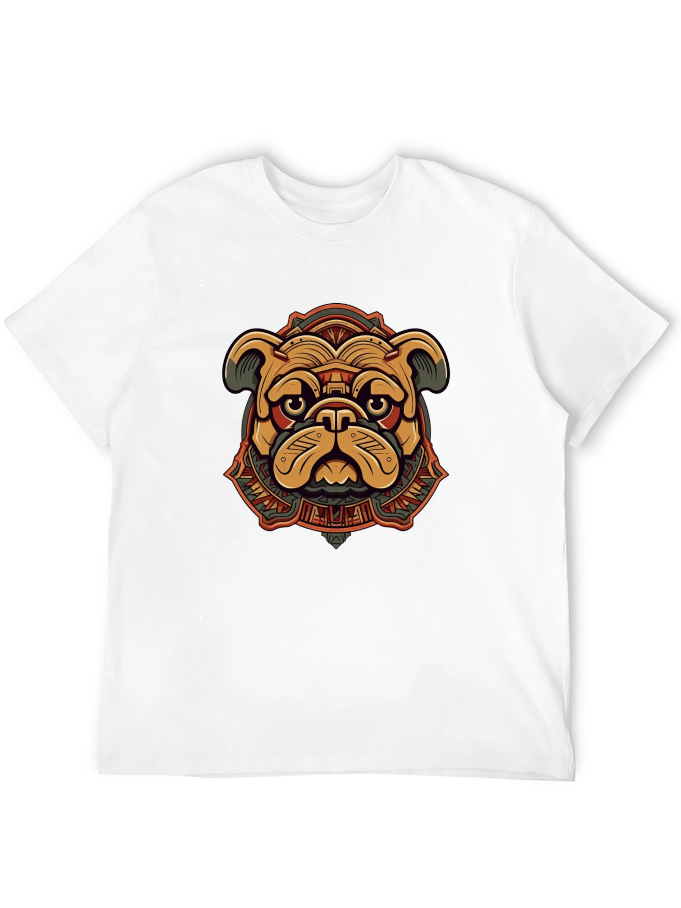 Camiseta Negra Bulldog Estilizado