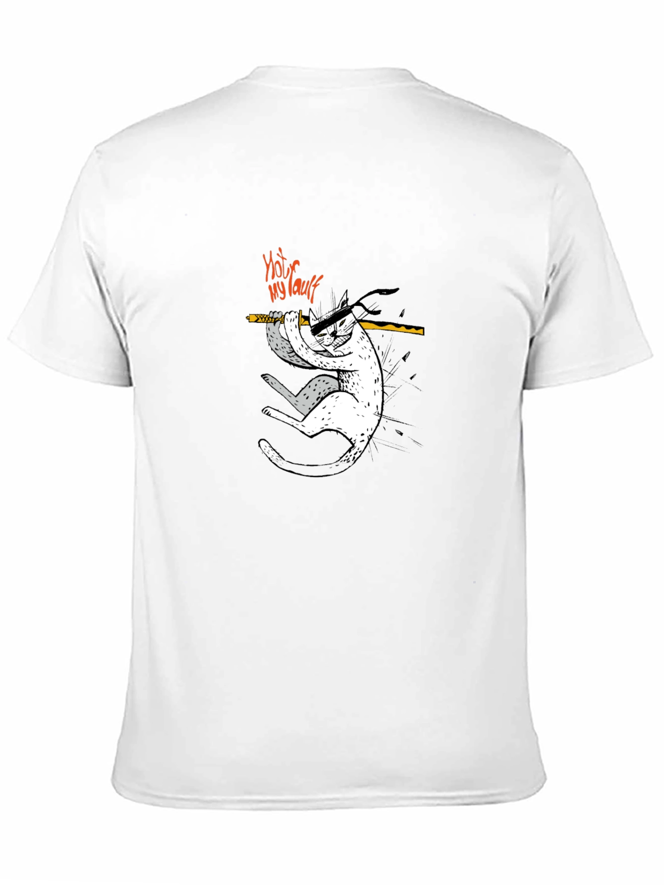 Camiseta Negra No es Mi Culpa Gato Ninja